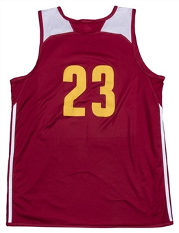 2014-15 LeBron James Practice Used Cleveland Cavaliers Reversible Jersey (Sports Investors)
